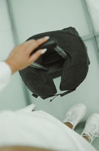 almofada travesseiro de pescoço de viagem com roupas, armazenamento, evite taxas extras de bagagem, itens essenciais para viagens, saco de viagem, sem enchimento